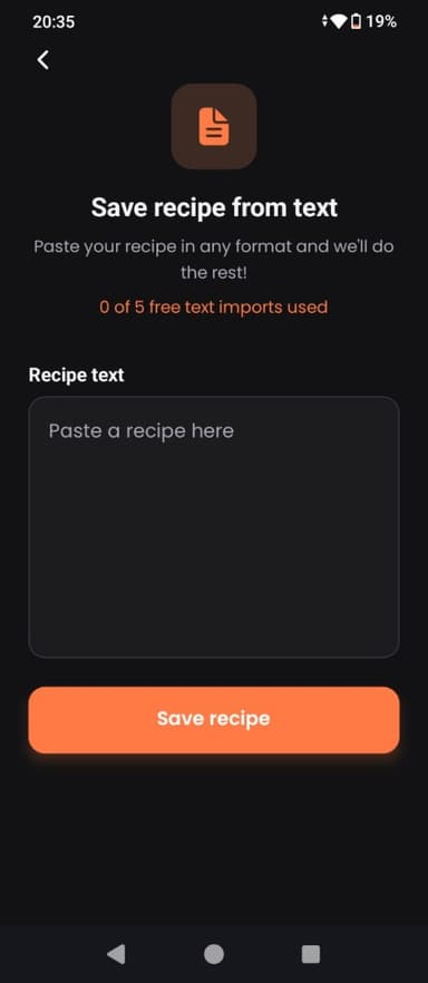 Text import